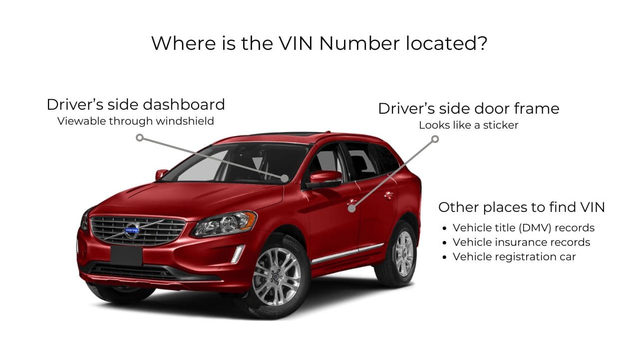 Toyota VIN location